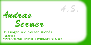 andras sermer business card